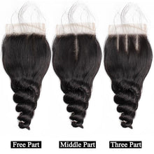 Load image into Gallery viewer, BeuMax Hairs Brazilian Human Hair Closure with Baby Hair, Loose Wave - Bianca's hair and beauty supply
