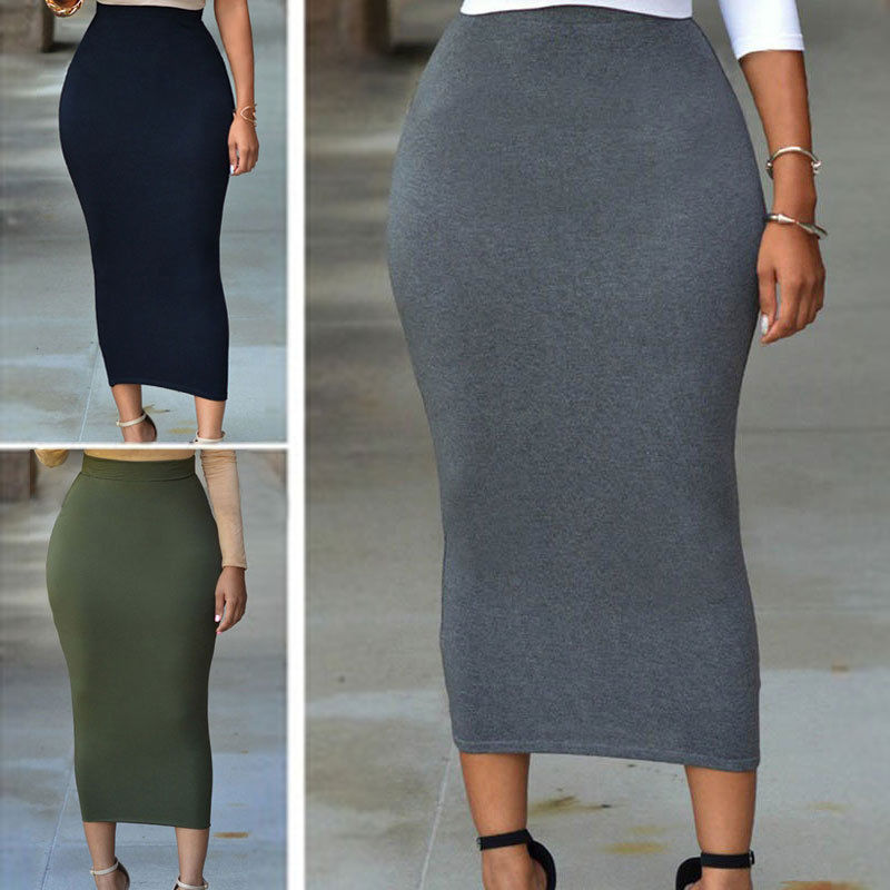 Women Ladies Sexy Skirt Bandge Bodycon High Waist Pencil Bodycon Maxi Skirt Long Skirts