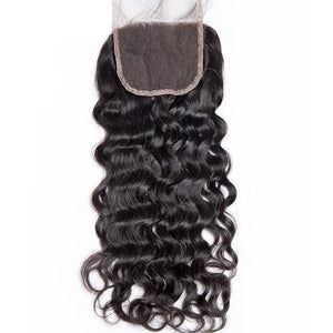 BeuMax Hairs Brazilian Human Hair Closure with Baby Hair, Water Wave - Bianca's hair and beauty supply