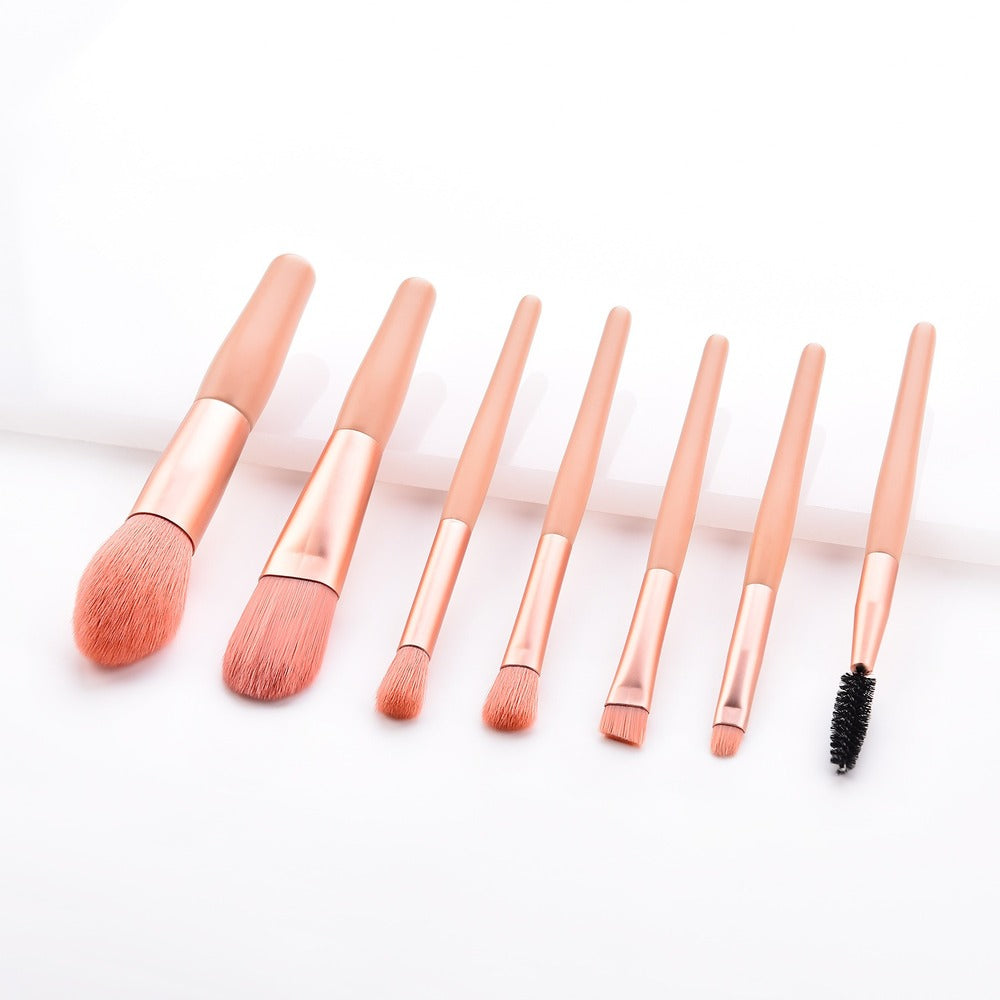 7/8pcs Little Cute Pink Makeup Brushes Set Foundation Powder Eyeshadow Blending Brush Eyebrow Eyelash Brush Beauty Make Up Tools