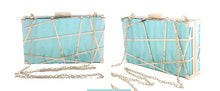 Load image into Gallery viewer, New Acrylic Hollow Metal Small Square Bag Banquet Dress Bag Ladies Clutch Wedding Bag
