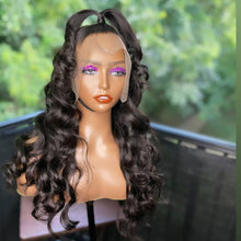 Load image into Gallery viewer, New Women's Chemical Fiber Front Lace Wavy Long Curly Cute Hair Lanting Wig Headgear

