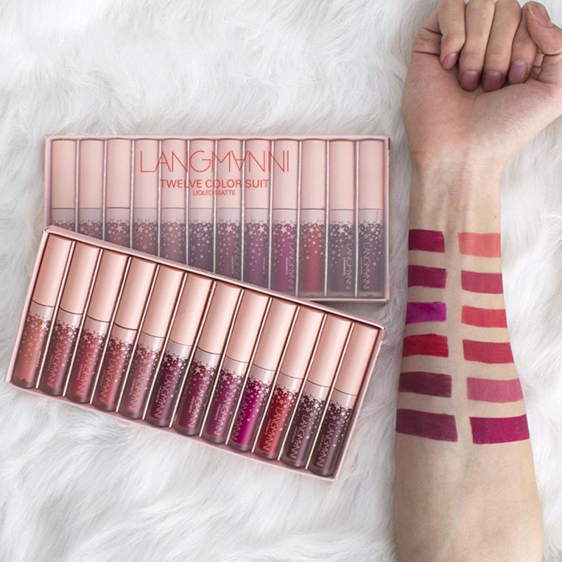 Long-lasting/Kiss-proof/ Waterproof 12PC Matte Lipsticks Waterproof