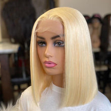 Load image into Gallery viewer, Chemical Fiber Front Lace Wig Head Cover 613# Natural Hairline Golden Wig Suitable For Women
