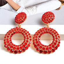 Load image into Gallery viewer, Fashion Exaggerated Large Round Temperament Diamond Earrings Women's Accessories
