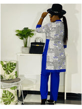 Load image into Gallery viewer, Dashiki African New Fashion Suit (Dress and Trousers)  Zip Collar For Lady(ZMTZ#)
