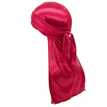 Load image into Gallery viewer, Men Silky Durags Turban Bandanas Hair bands Hat Wrap Long Tail Hip-hop Cap Headwear Hair Accessories
