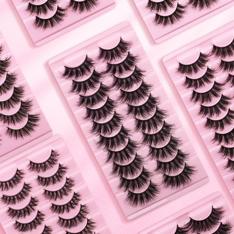 10 Pairs Of Messy 3D Eyelashes.