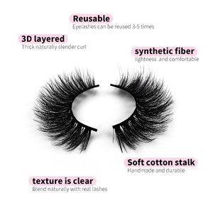 10 Pairs Of Messy 3D Eyelashes.