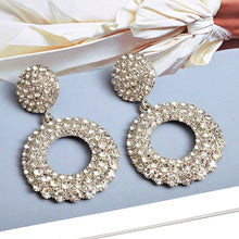 Load image into Gallery viewer, Fashion Exaggerated Large Round Temperament Diamond Earrings Women's Accessories
