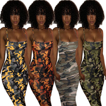 Load image into Gallery viewer, HAOYUAN Camouflage Plus Size Sexy Club Dress Summer Off Shoulder Mini Party Beach Dress Backless Bodycon Dresses For Women
