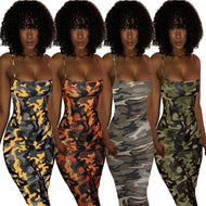 HAOYUAN Camouflage Plus Size Sexy Club Dress Summer Off Shoulder Mini Party Beach Dress Backless Bodycon Dresses For Women