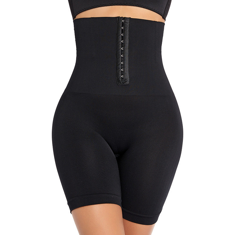 High Waist Abdominal Pants Women's Postpartum Waist Corset Hip Lifting Leggings Buckle Adjustment Seamless Boxer Large Size Body Shaper Pants