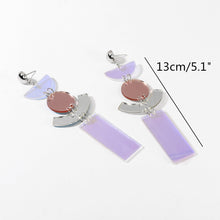 Load image into Gallery viewer, Streamer Acrylic Series Simple Square Geometric Colorful Earrings
