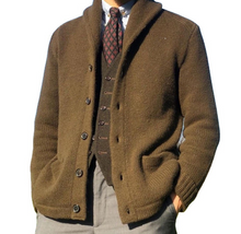 Load image into Gallery viewer, Men Sweater Casual Long Sleeve Button Pocket Single-Breasted Loose Cardigan Winter Jumper Oversize Knitted Coat Top Young New
