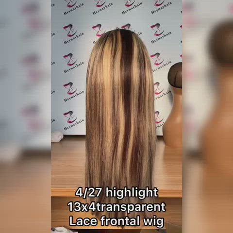 Transparent lace closure wigs