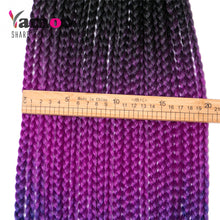 Load image into Gallery viewer, European and American wigs, horses, Africa, three strands, Box Braid, gradient, Crochet Hair

