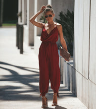 Load image into Gallery viewer, V Neck Sexy Bodysuits Women With Belt Body Femme Feminino Floral Playsuit Overalls Print Spring Summer Jumpsuit
