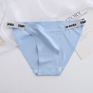 European And American Sexy Women's Briefs Ice Silk Seamless Sweet Hip Lifting Sports Pure Cotton Bottom Crotch Fun G-String Pants