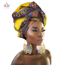 Load image into Gallery viewer, BRW Multi-color African Print Ankara Head wrap Tie Scarf High Quality Hair Accessories Gele Ipele African Bazin Rich Headwear

