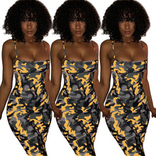 Load image into Gallery viewer, HAOYUAN Camouflage Plus Size Sexy Club Dress Summer Off Shoulder Mini Party Beach Dress Backless Bodycon Dresses For Women
