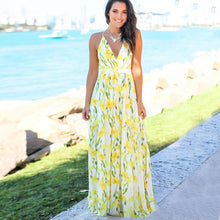 Load image into Gallery viewer, Women's Sling Floral Long Dresses arrival Summer Boho V-Neck Sleeveless  Party Beach Floarl Print  Maxi Dress Casual Sundress
