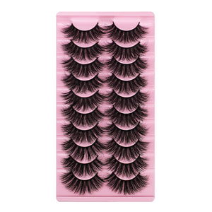 10 Pairs Of Messy 3D Eyelashes.