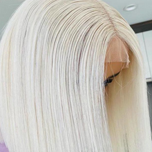 Load image into Gallery viewer, Women's Chemical Fiber Front Lace Wig Straight Hair Short Hair Headset Natural Hairline Wig
