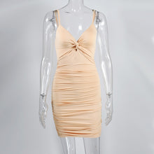 Load image into Gallery viewer, 2 Layers Ruched Bodycon Dress Women Autumn Dress Elegant Mini Winter Dress
