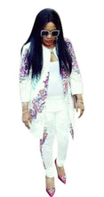 Load image into Gallery viewer, African Print Elastic Bazin Baggy Pants Rock Style Dashiki Sleeve Famous Suit For Lady
