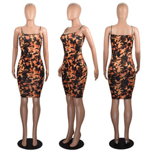 Load image into Gallery viewer, HAOYUAN Camouflage Plus Size Sexy Club Dress Summer Off Shoulder Mini Party Beach Dress Backless Bodycon Dresses For Women
