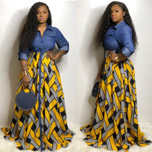 Load image into Gallery viewer, African Dresses for Women Spring Fashion African Women Printing Long Dress African Clothes
