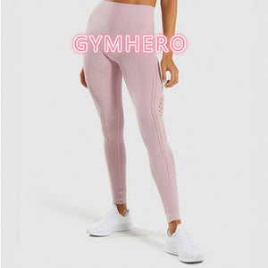 Yoga Pants High Waist Hips Running Fitness Sweat Absorbent Seamless Sports Pants Nine Point Leggings Fitness Pants