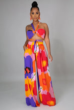 Load image into Gallery viewer, Dashiki Women African Clothes for Women Floral Printing Long Dress New Casual Elegant Tube Top Pants V-Neck Women's 2-Piece Su
