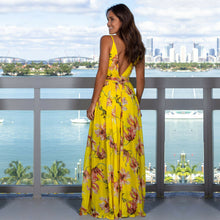 Load image into Gallery viewer, Women's Sling Floral Long Dresses arrival Summer Boho V-Neck Sleeveless  Party Beach Floarl Print  Maxi Dress Casual Sundress
