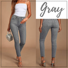Load image into Gallery viewer, Perfect Fit Jeans Leggings Explosion models imitation denim women's leggings 9 points pants pull hair print imitation denim
