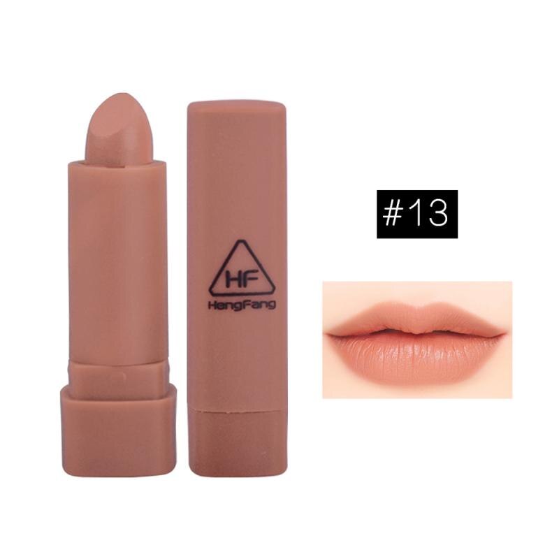 6Pcs/set Pumpkin Color Matte Lipstick Set Long-lasting Waterproof Nude Batom Lipstick Kit With Mirror Lips Makeup Lipstcks TSLM2