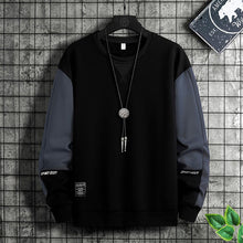 Load image into Gallery viewer, Fashion Patchwork Men Sweatshirt  Autumn New Street Trend Hoodie Mens Casual Loose Pullover Korean Long Sleeved Top M-5XL
