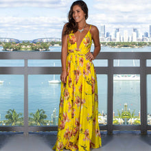 Load image into Gallery viewer, Women's Sling Floral Long Dresses arrival Summer Boho V-Neck Sleeveless  Party Beach Floarl Print  Maxi Dress Casual Sundress
