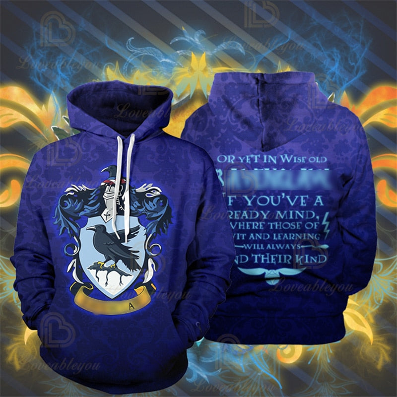 Wizardry Hero Lion Printed Adult Sweatshirts Magic fans Unisex Hoodies