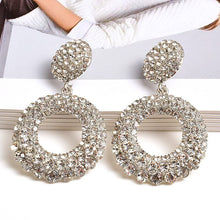 Load image into Gallery viewer, Fashion Exaggerated Large Round Temperament Diamond Earrings Women's Accessories
