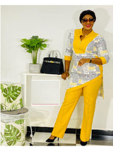 Load image into Gallery viewer, Dashiki African New Fashion Suit (Dress and Trousers)  Zip Collar For Lady(ZMTZ#)
