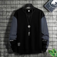 Load image into Gallery viewer, Fashion Patchwork Men Sweatshirt  Autumn New Street Trend Hoodie Mens Casual Loose Pullover Korean Long Sleeved Top M-5XL
