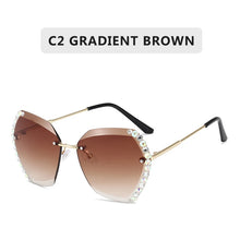 Load image into Gallery viewer, Rimless Sunglasses Women Famous Luxury Brand Design Sexy Diamond Square Sun Glasses For Female
