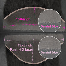 Load image into Gallery viewer, 13x6 HD lace Frontal Invisible HD Transparent Lace Melt Skins Straight 6x6 5x5 HD Lace Closure Only Human Hair Remy Pre Plucked
