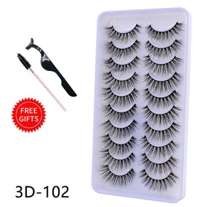 5/10Pairs 3D Mink Lashes Natural Eyelashes Dramatic False Eyelashes Faux Cils Makeup Wholesale Fake Eyelash Extension maquiagem