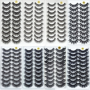 5/10Pairs 3D Mink Lashes Natural Eyelashes Dramatic False Eyelashes Faux Cils Makeup Wholesale Fake Eyelash Extension maquiagem