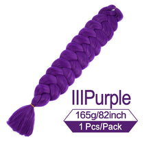 Load image into Gallery viewer, 82 Inch 165g/Pack Synthetic Crochet Hair Pre Stretched Jumbo Braiding Hair High Temperature Fiber Hair Extensions For Box Braids

