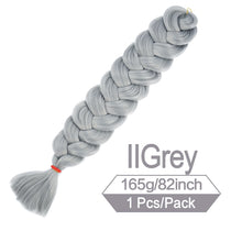 Load image into Gallery viewer, 82 Inch 165g/Pack Synthetic Crochet Hair Pre Stretched Jumbo Braiding Hair High Temperature Fiber Hair Extensions For Box Braids
