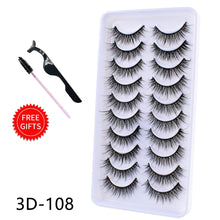 Load image into Gallery viewer, 5/10Pairs 3D Mink Lashes Natural Eyelashes Dramatic False Eyelashes Faux Cils Makeup Wholesale Fake Eyelash Extension maquiagem
